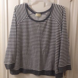 Gray White Stripe Sweatshirt  3X